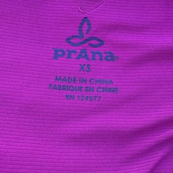 PRANA Drawstring Waist Long Sleeve Tunic Top Magenta Purple Orange Stitching XS - Picture 5 of 5